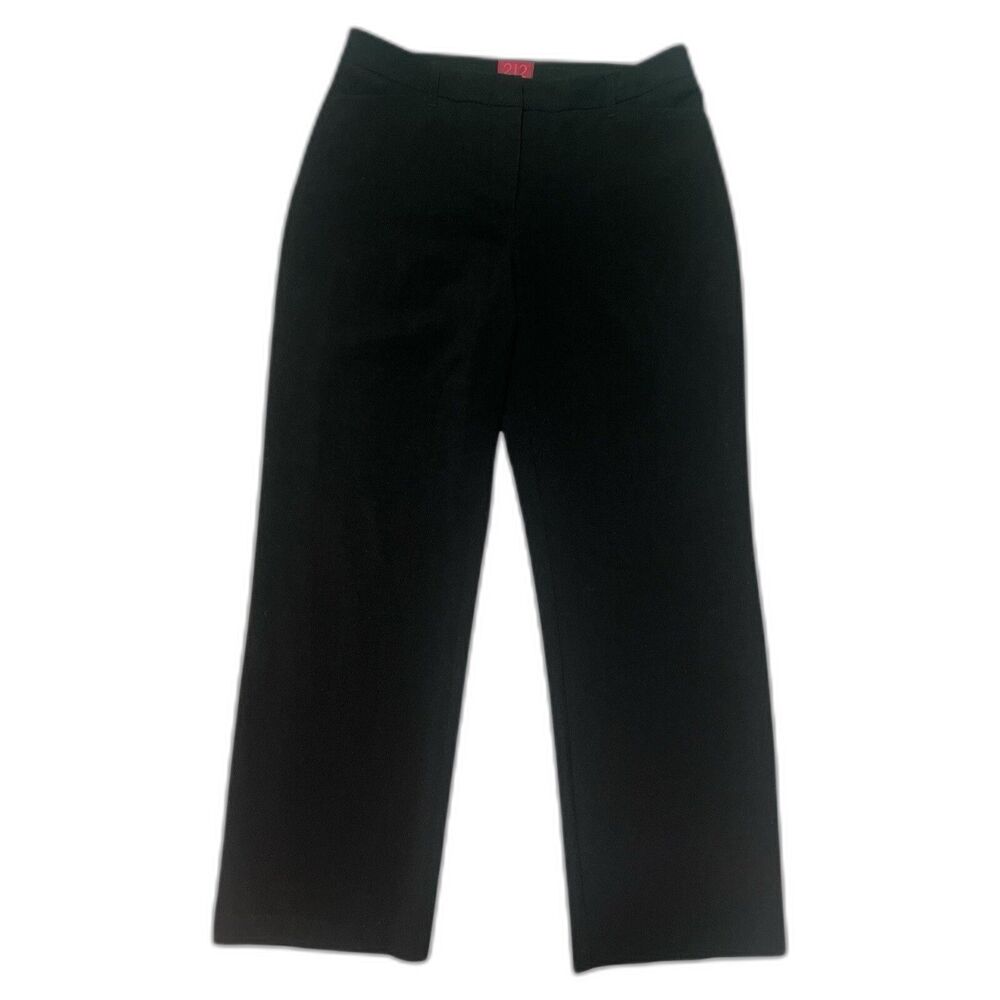 212 Collection Women’s Black Dress Pants Size 8 Mid Rise Straight Leg 32x28